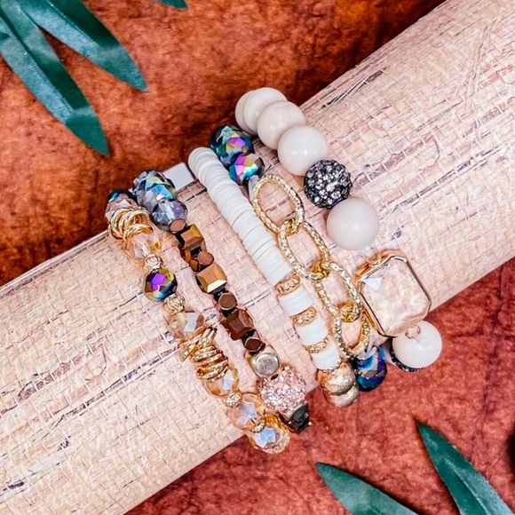 Multicolor 5-Strand Bracelet Set - Picture 2 of 4